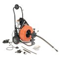 General Wire Speedrooter 92 Drain/Sewer Cleaning Machine W/100'x3/4 Cable & 8 Pc Cutter Set PS-92-C